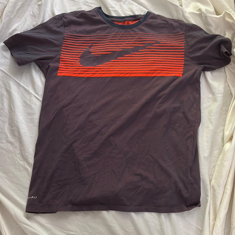 Orange Gray Nike Tshirt Large